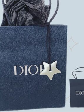 Dior Navy Blue Gift Bag with Silver Star Tag